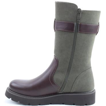 HEAVENLY FEET WOMENS ZIP BOOT - CHOCOLATE KHAKI